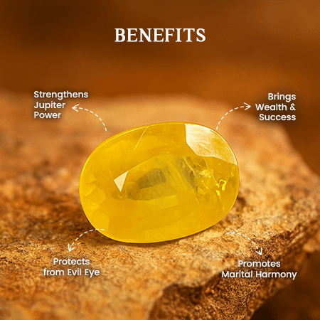Ceylon Yellow Sapphire (Pukhraj) - 3.5 Ratti